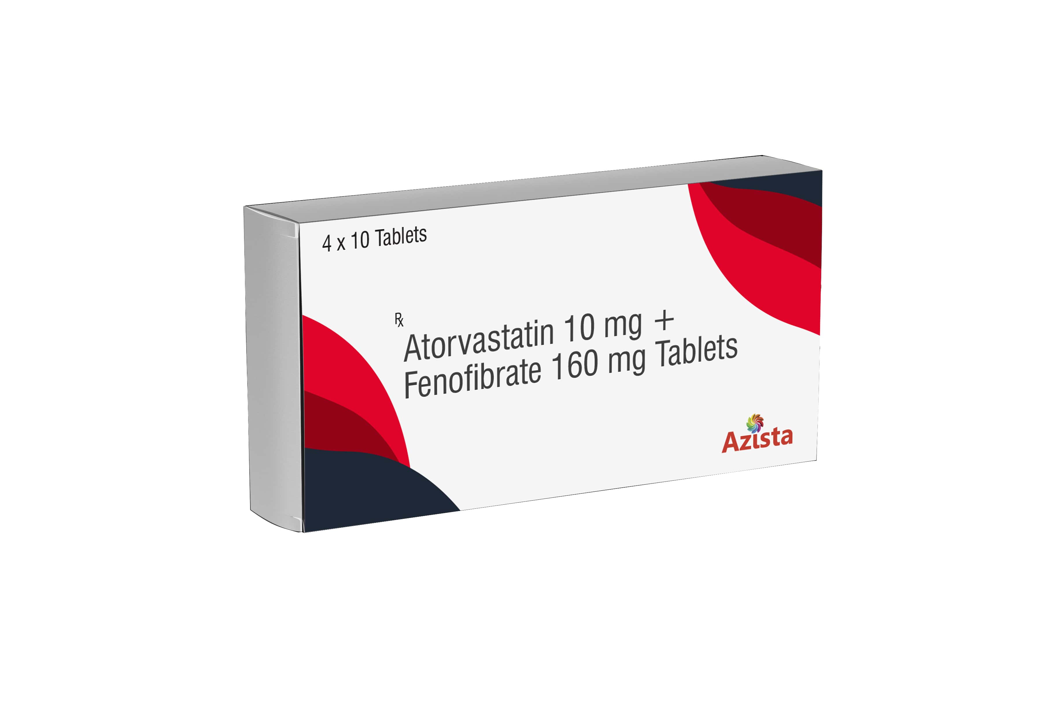 Atorvastatin 10mg + Fenofibrate 160mg Tablets