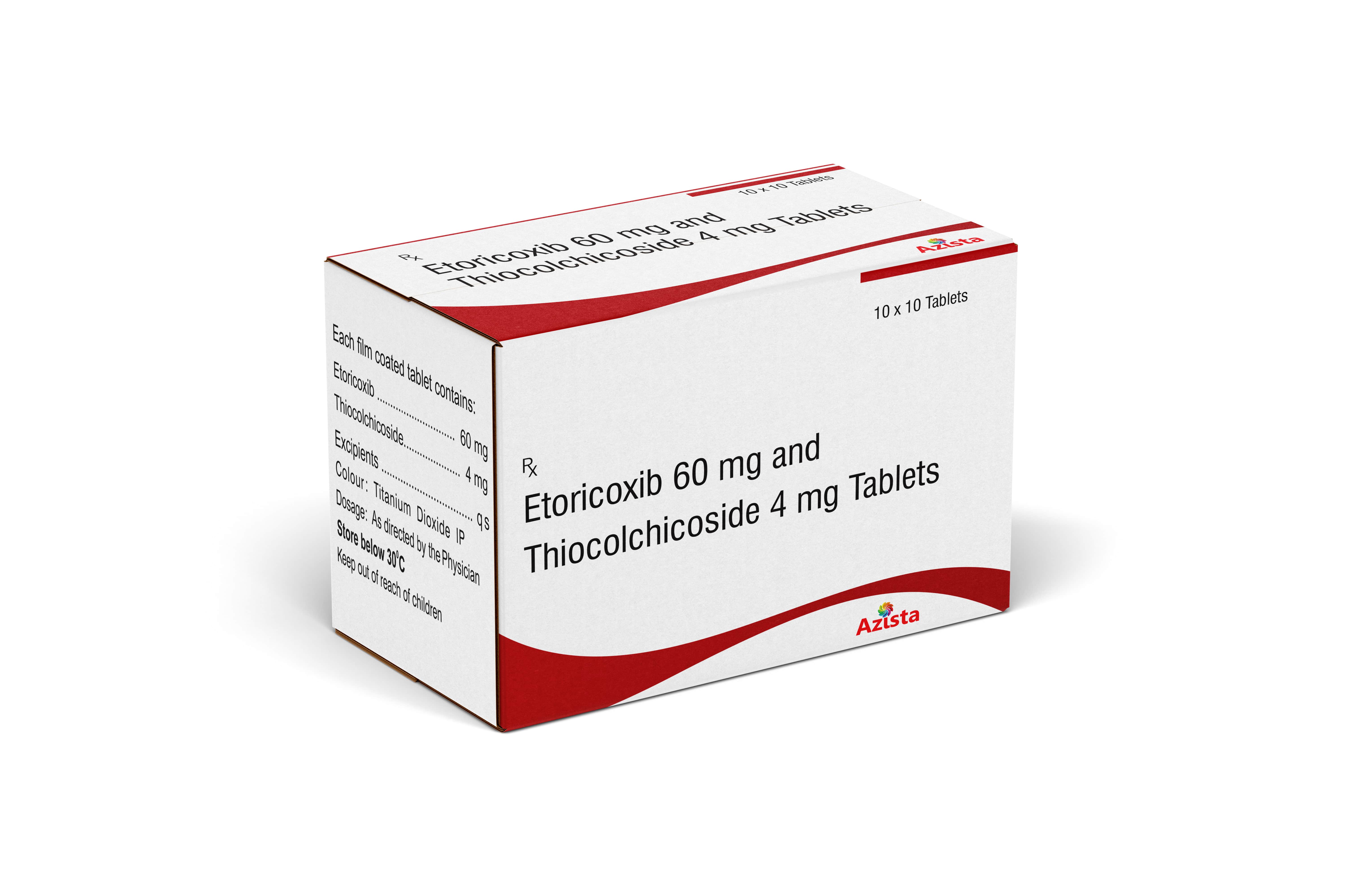 Etoricoxib 60 mg + Thiocolchicoside 4 mg Tablets