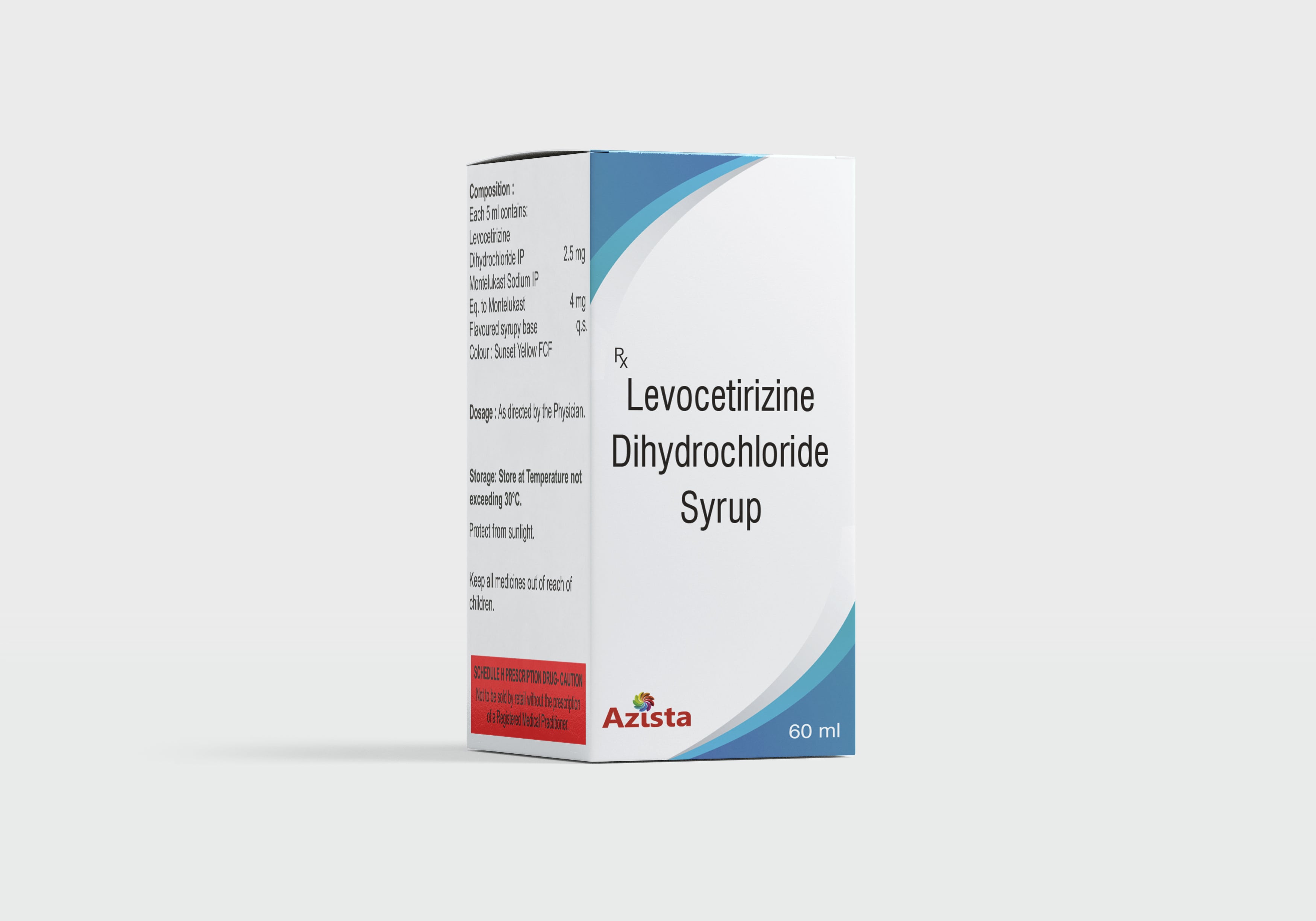 Levocetirizine Di Hydrochloride 2.5 mg Syrup