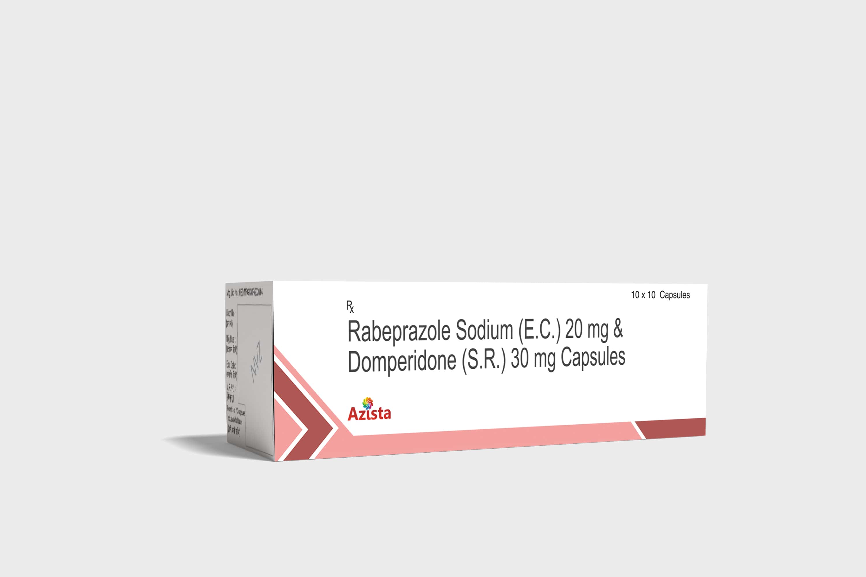 Rabeprazole Sodium (EC) pellets 20mg + Domperidone (SR) pellets 30mg Capsules